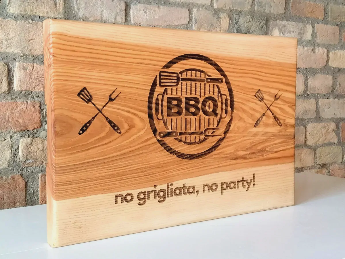 tagliere in frassino - no grigliata no party