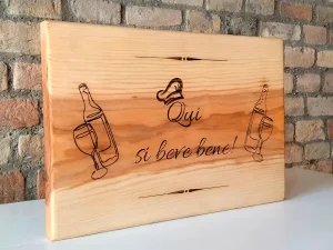 tagliere in frassino - qui si beve bene